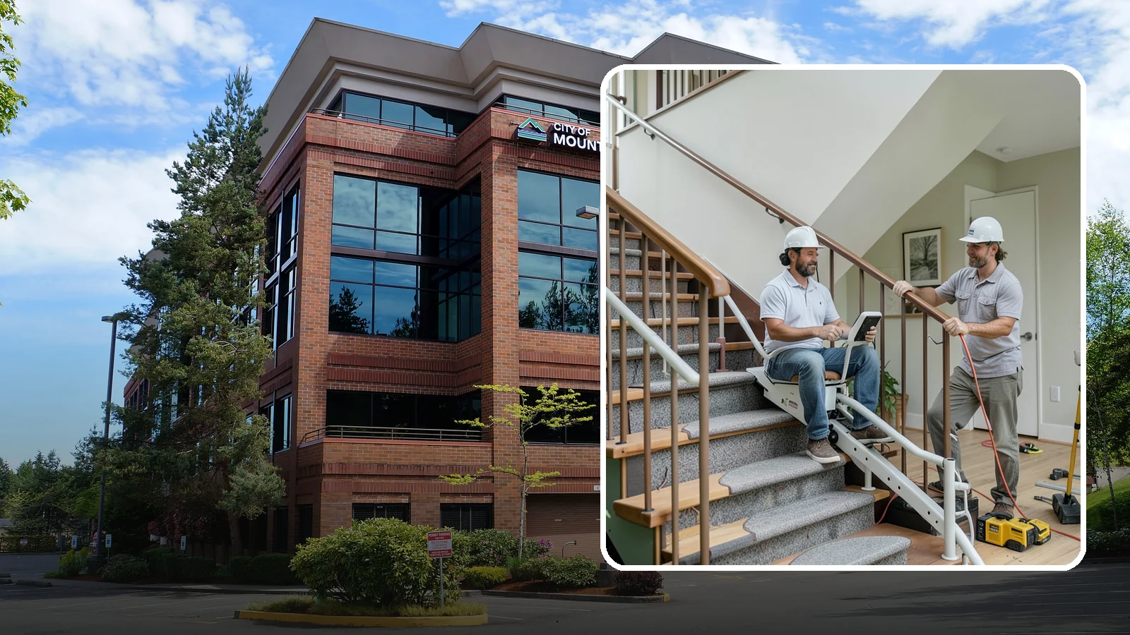 Stair Lift Installation in Mountlake Terrace, Snohomish County, WA - We install stair lifts that carry residents safely between floors without the strain of climbing.