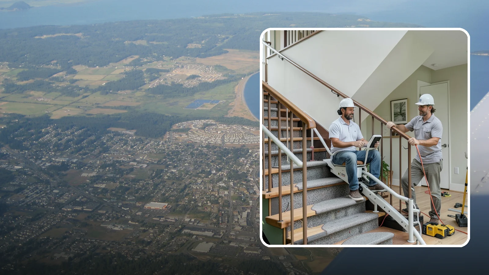 Stair Lift Installation in Oak Harbor, Island County, WA - We install stair lifts that carry residents safely between floors without the strain of climbing.