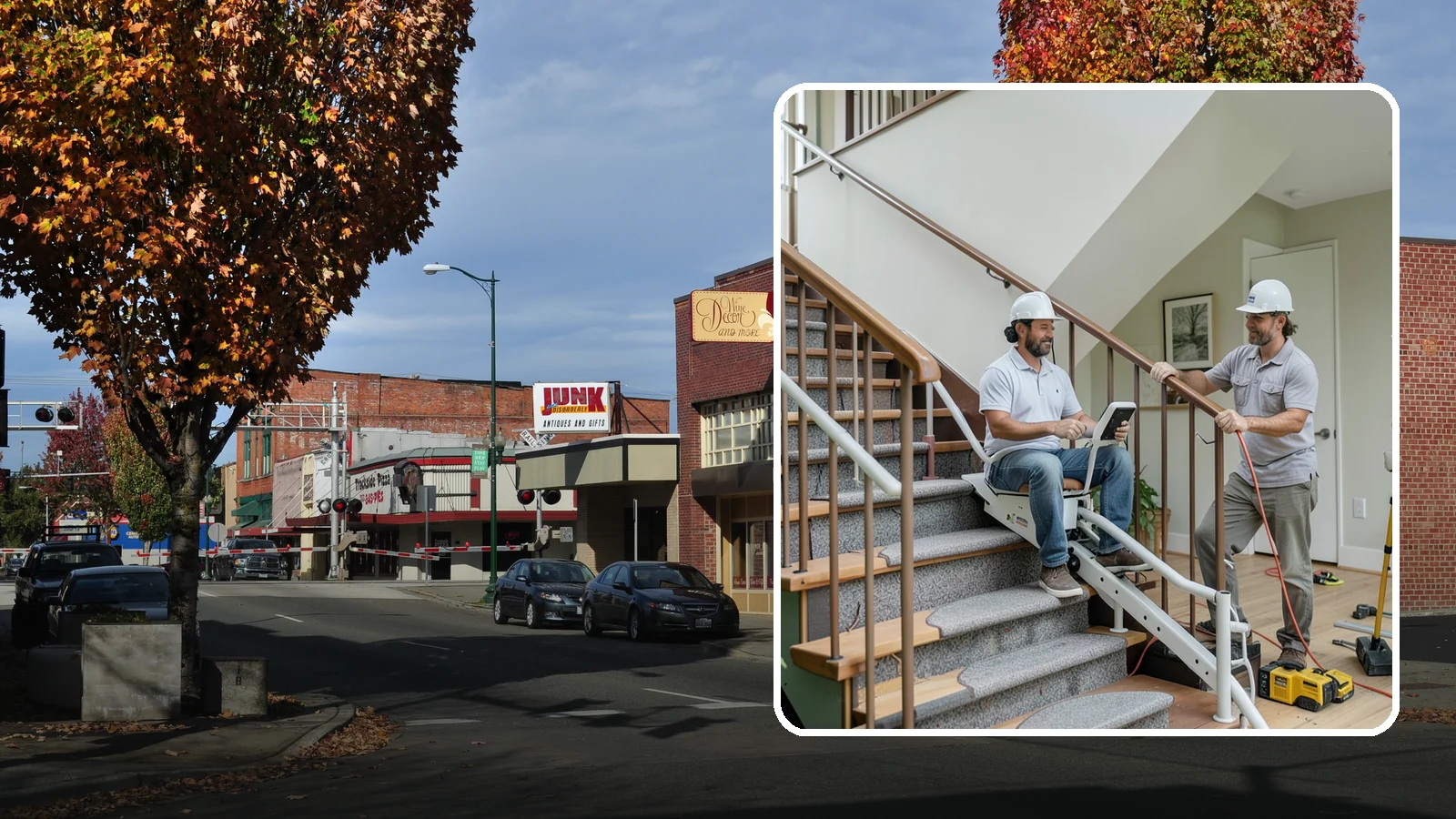Stair Lift Installation in Puyallup, Pierce County, WA - We install stair lifts that carry residents safely between floors without the strain of climbing.