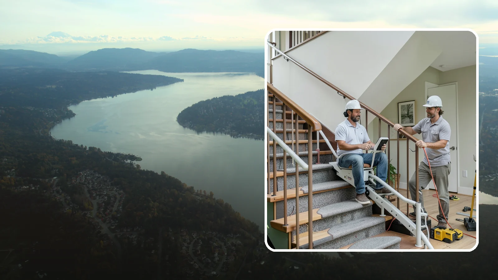 Stair Lift Installation in Sammamish, King County, WA - We install stair lifts that carry residents safely between floors without the strain of climbing.