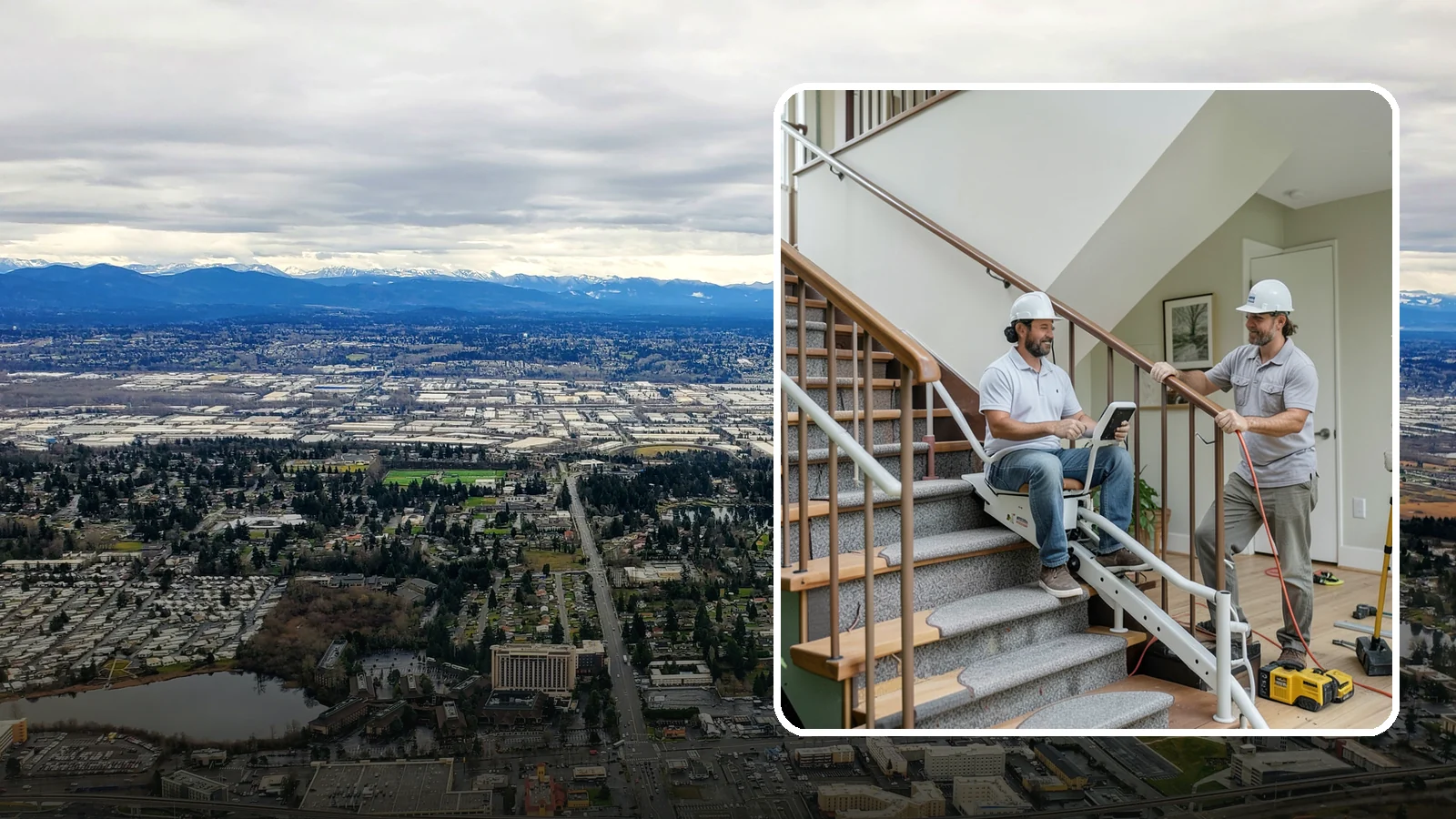 Stair Lift Installation in SeaTac, King County, WA - We install stair lifts that carry residents safely between floors without the strain of climbing.