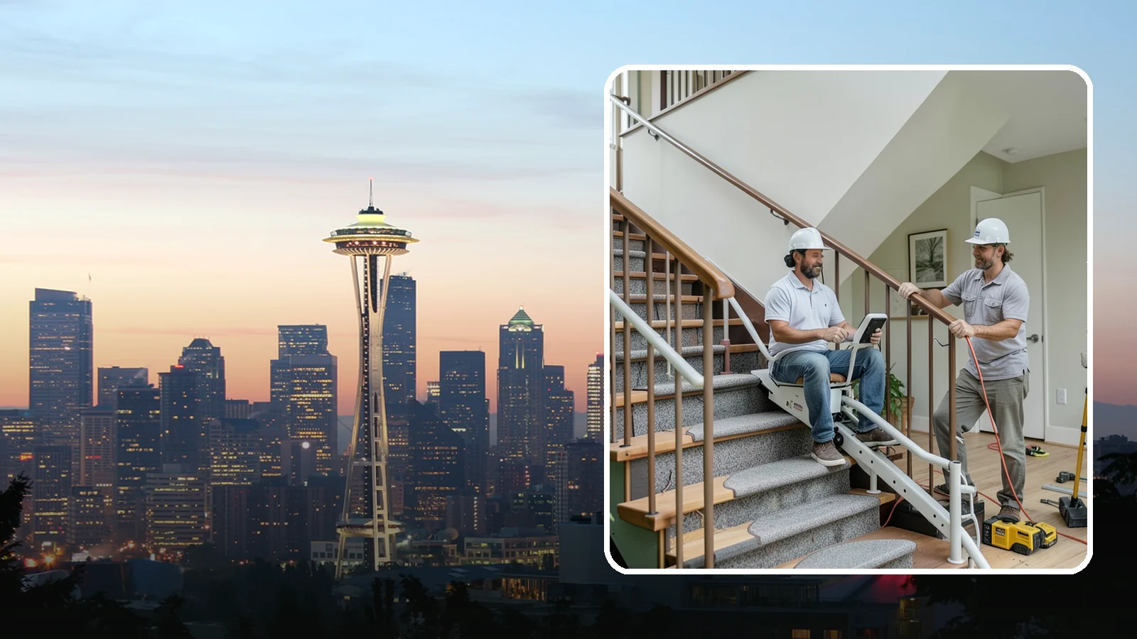 Stair Lift Installation in Seattle, King County, WA - We install stair lifts that carry residents safely between floors without the strain of climbing.