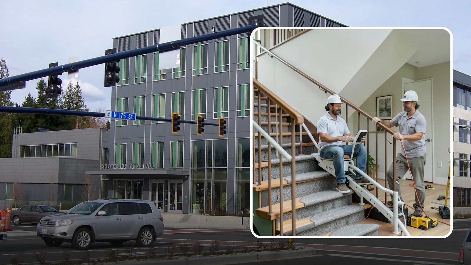 Stair Lift Installation in Shoreline, King County, WA - We install stair lifts that carry residents safely between floors without the strain of climbing.