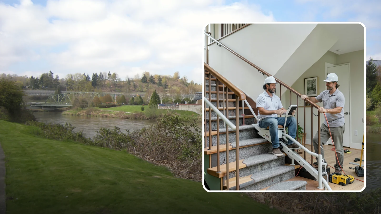 Stair Lift Installation in Tukwila, King County, WA - We install stair lifts that carry residents safely between floors without the strain of climbing.