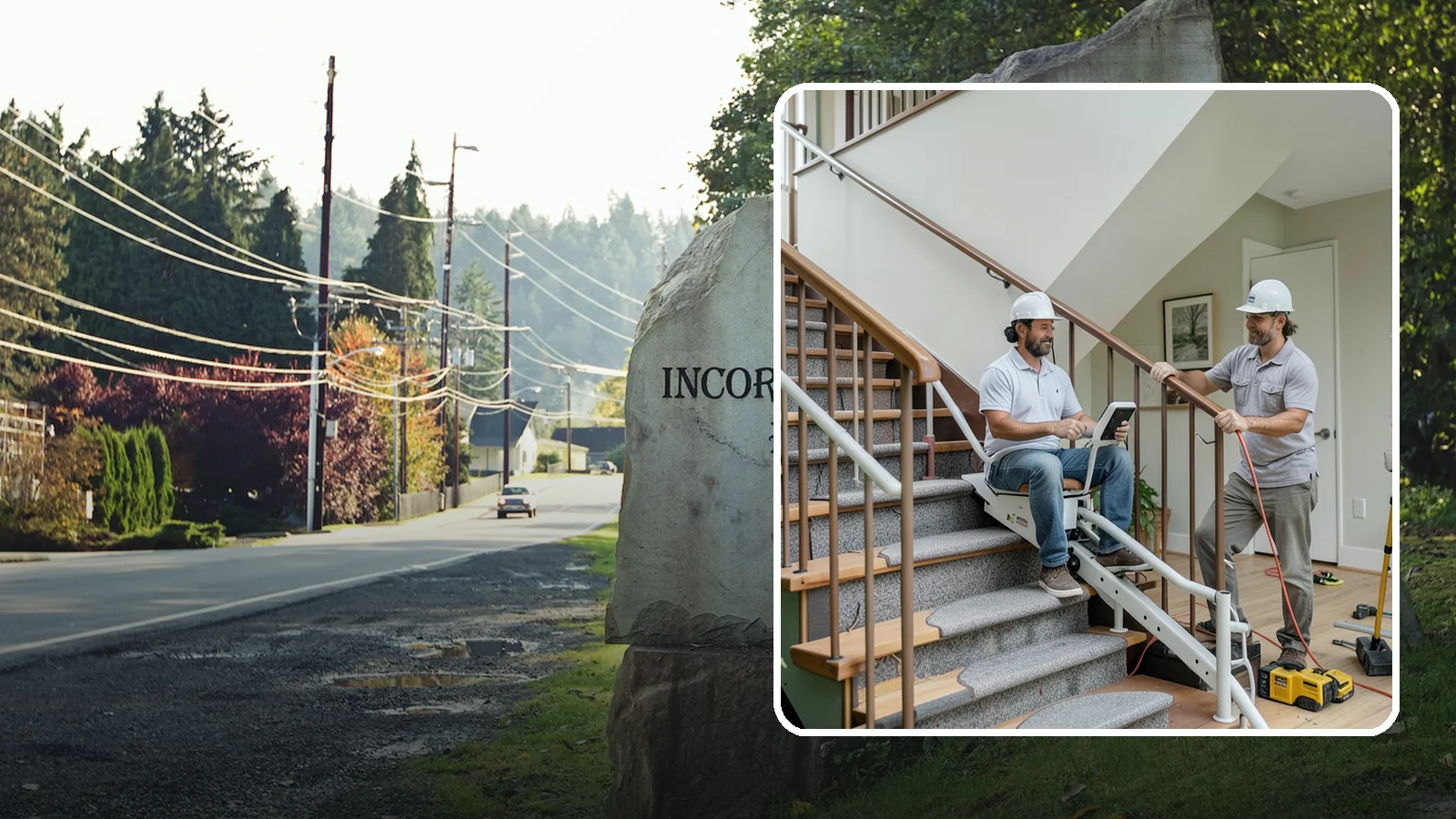 Stair Lift Installation in Wilkeson, Pierce County, WA - We install stair lifts that carry residents safely between floors without the strain of climbing.