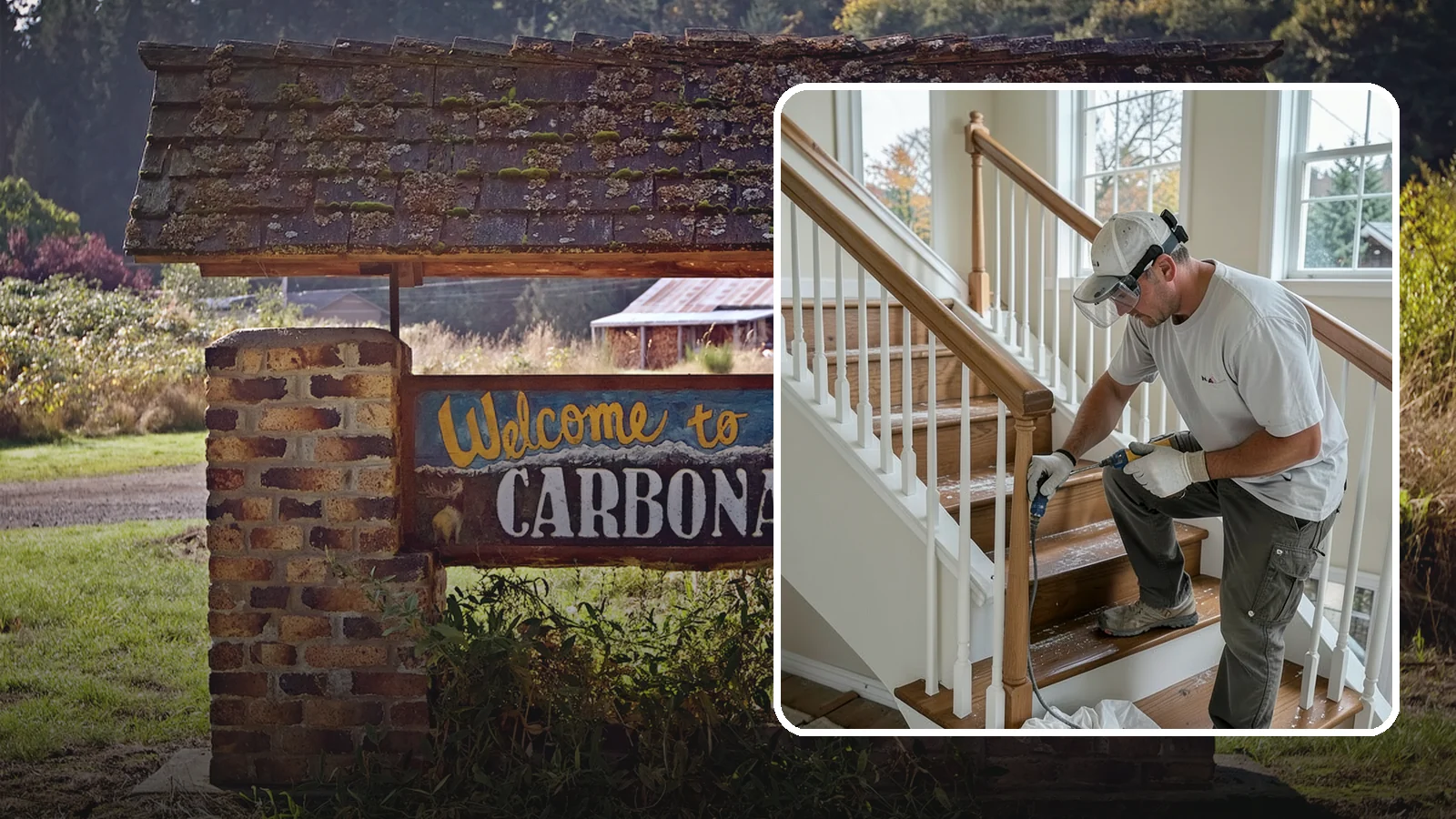Stair Refinishing in Carbonado, Pierce County, WA - Sanding and refinishing that restores worn wood stairs to their original beauty.