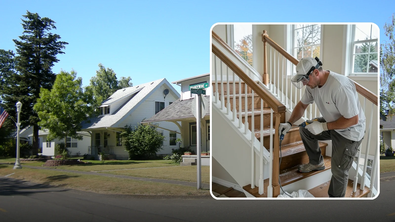 Stair Refinishing in DuPont, Pierce County, WA - Sanding and refinishing that restores worn wood stairs to their original beauty.