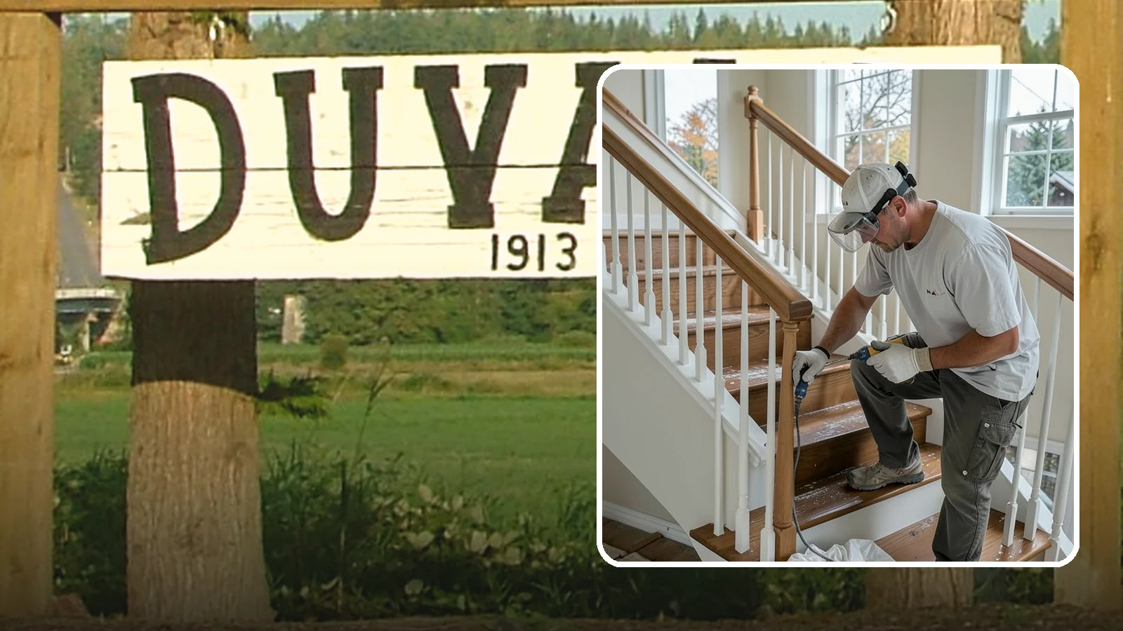 Stair Refinishing in Duvall, King County, WA - Sanding and refinishing that restores worn wood stairs to their original beauty.