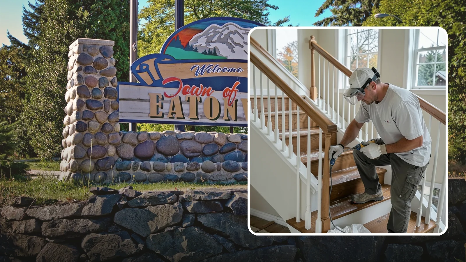 Stair Refinishing in Eatonville, Pierce County, WA - Sanding and refinishing that restores worn wood stairs to their original beauty.