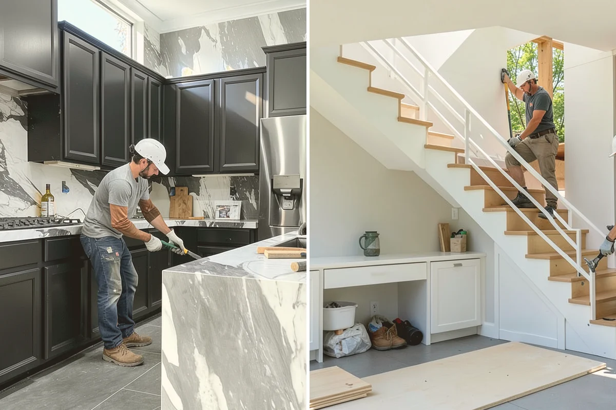 Stair Refinishing in Eatonville, Pierce County, WA - Sand treads and handrails to bare wood