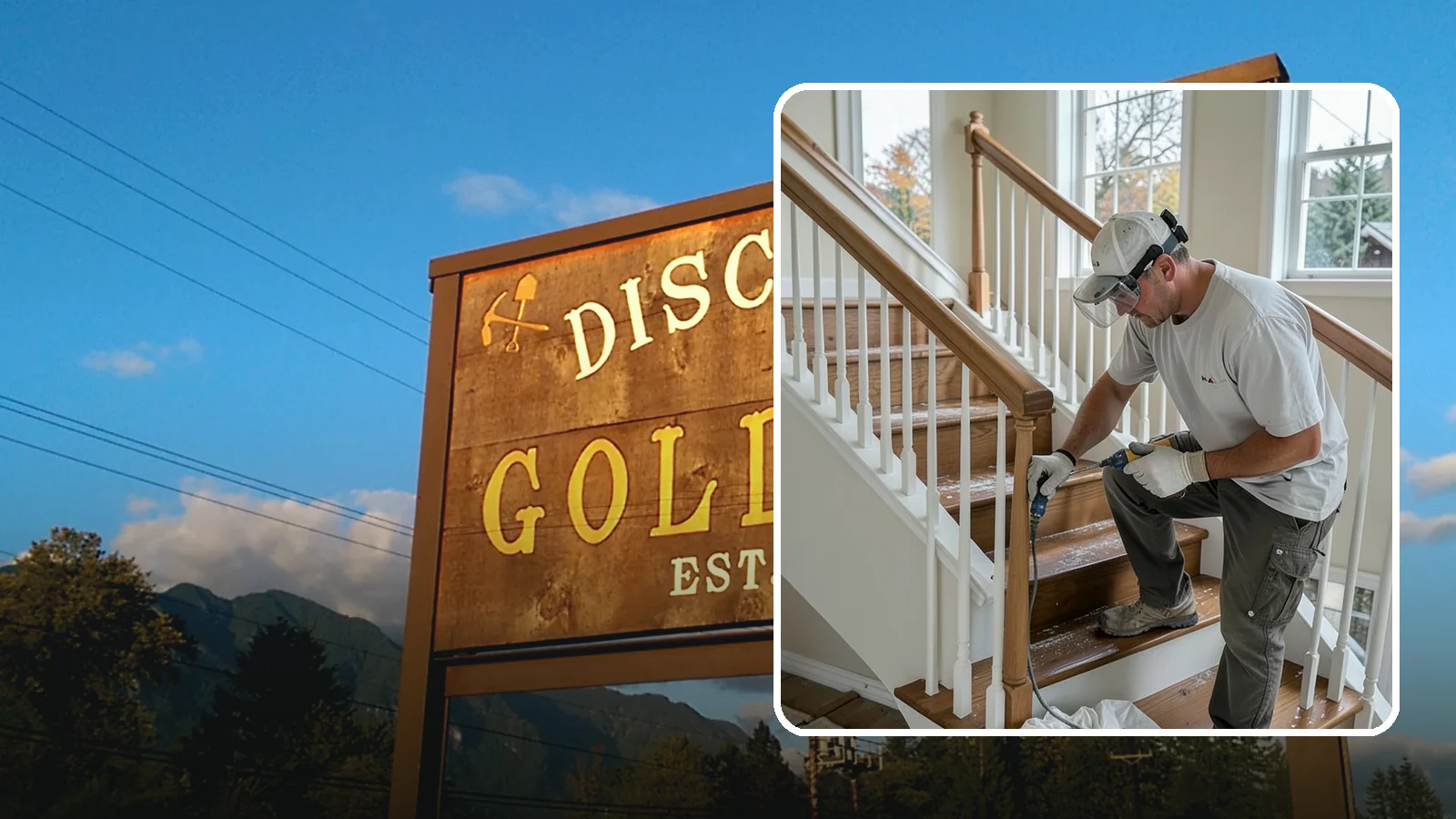Stair Refinishing in Gold Bar, Snohomish County, WA - Sanding and refinishing that restores worn wood stairs to their original beauty.