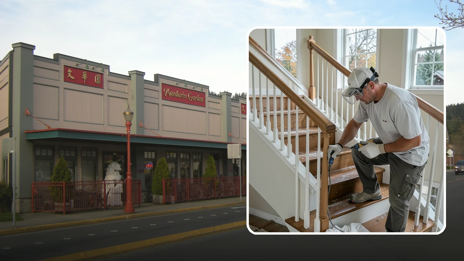 Stair Refinishing in Issaquah, King County, WA - Sanding and refinishing that restores worn wood stairs to their original beauty.