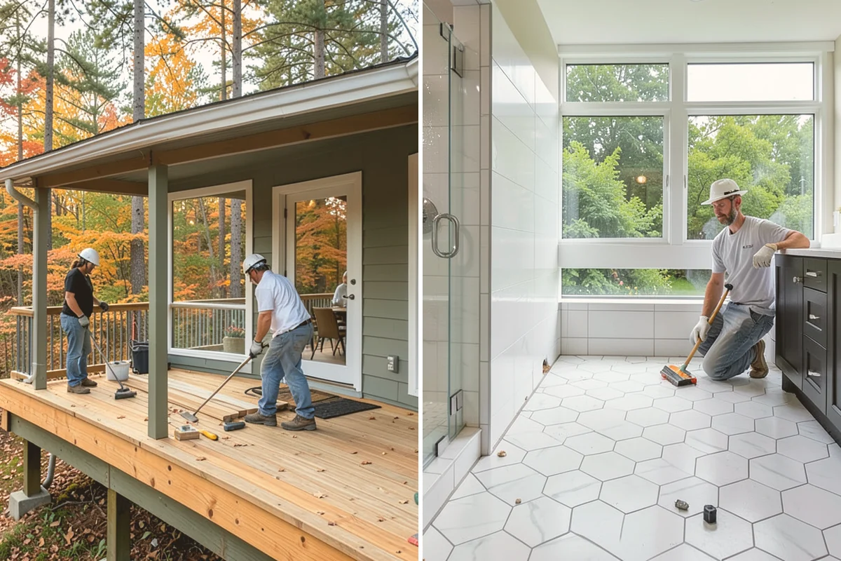 Stair Refinishing in Kent, King County, WA - Sand treads and handrails to bare wood