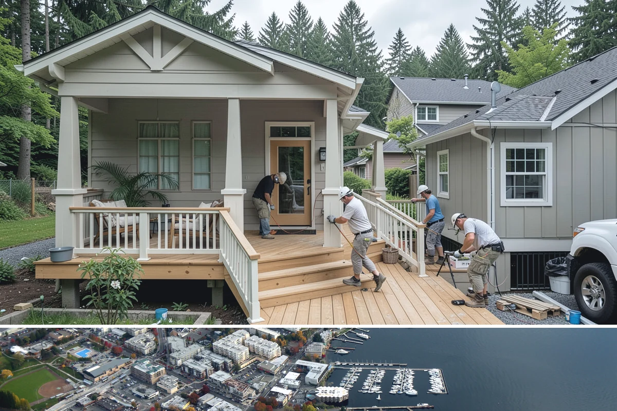 Stair Refinishing in Kirkland, King County, WA - Refinishing is best done when windows can occasionally air the space, though it can be scheduled in any season with proper...