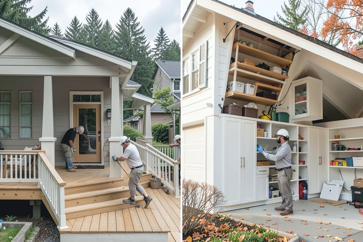 Stair Refinishing in Roy, Pierce County, WA - Sand treads and handrails to bare wood