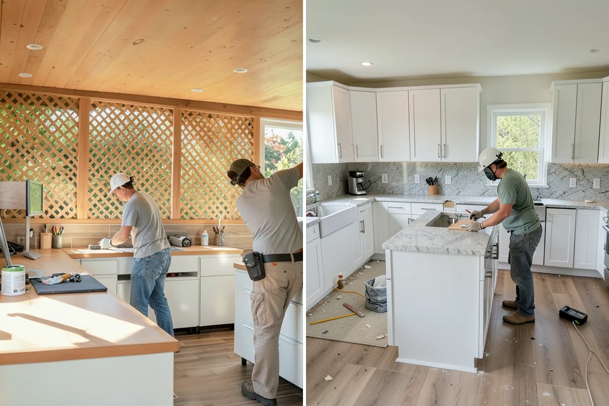 Stair Refinishing in Shoreline, King County, WA - Sand treads and handrails to bare wood