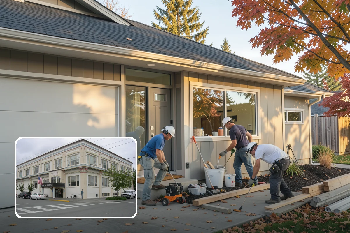 Stair Remodeling in Anacortes, Skagit County, WA - Major visual upgrade using existing framing