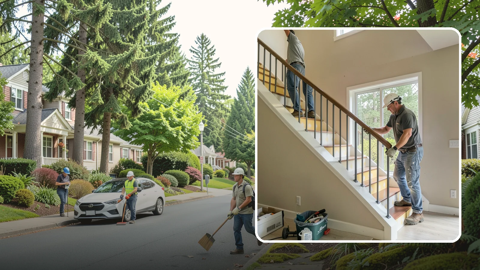 Stair Remodeling in Beaux Arts Village, King County, WA - Staircase makeovers that update treads, risers, and railings for a fresh look.