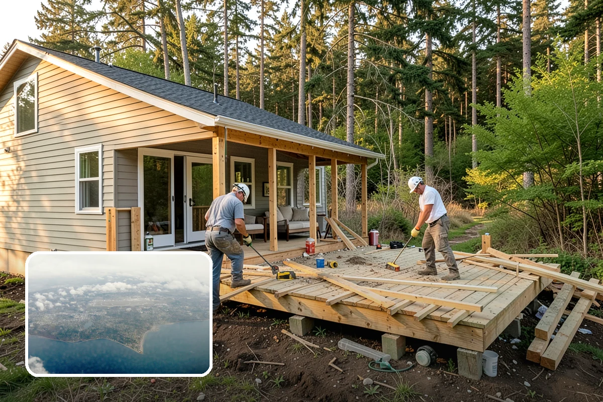 Stair Remodeling in Burien, King County, WA - Major visual upgrade using existing framing