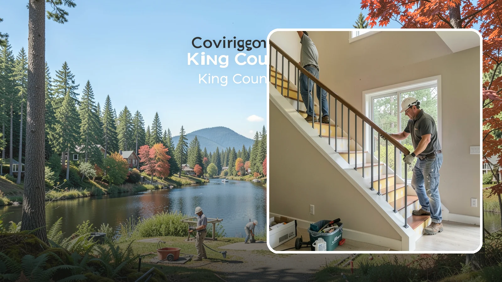 Stair Remodeling in Covington, King County, WA - Staircase makeovers that update treads, risers, and railings for a fresh look.
