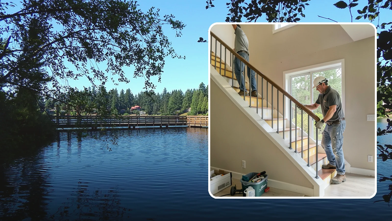 Stair Remodeling in Federal Way, King County, WA - Staircase makeovers that update treads, risers, and railings for a fresh look.