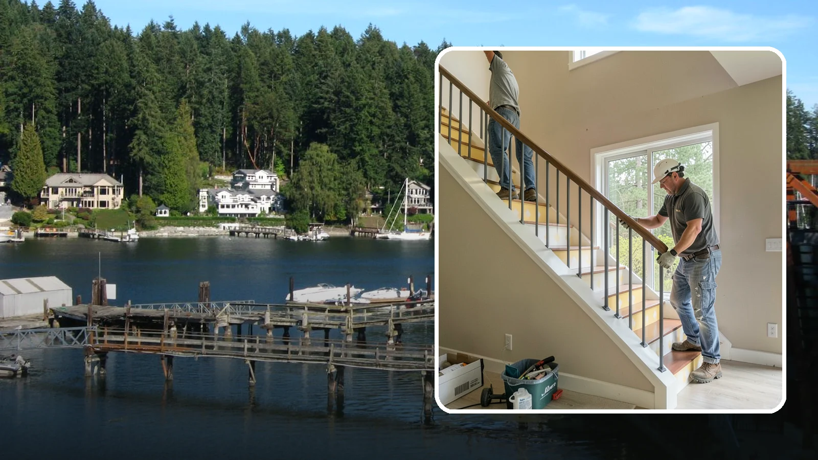 Stair Remodeling in Gig Harbor, Pierce County, WA - Staircase makeovers that update treads, risers, and railings for a fresh look.