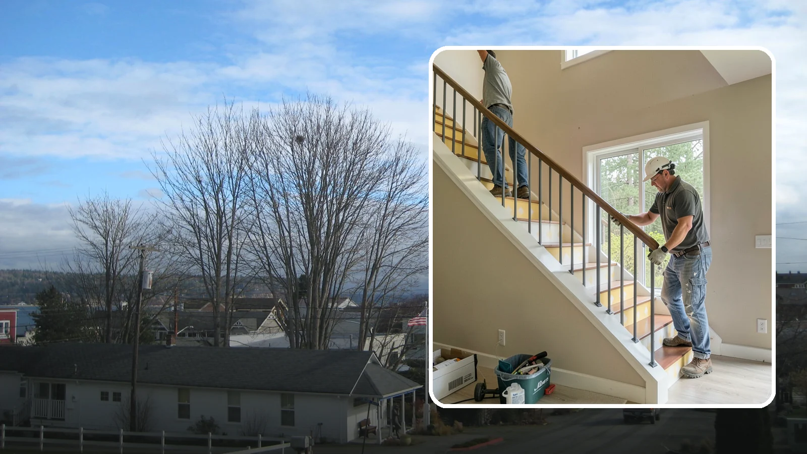Stair Remodeling in Langley, Island County, WA - Staircase makeovers that update treads, risers, and railings for a fresh look.