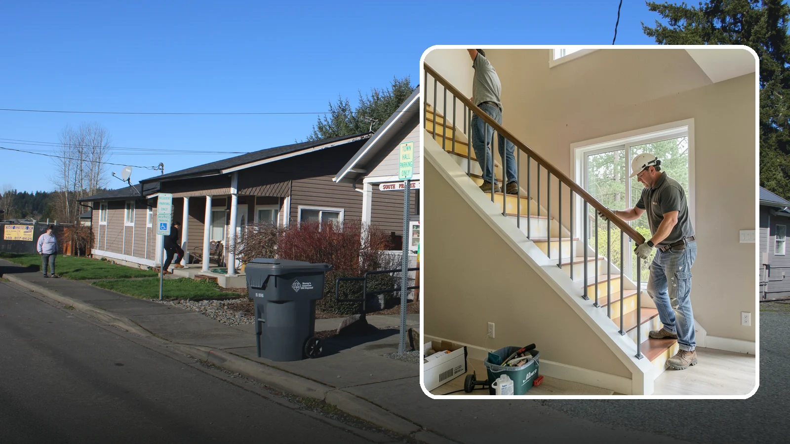 Stair Remodeling in South Prairie, Pierce County, WA - Staircase makeovers that update treads, risers, and railings for a fresh look.