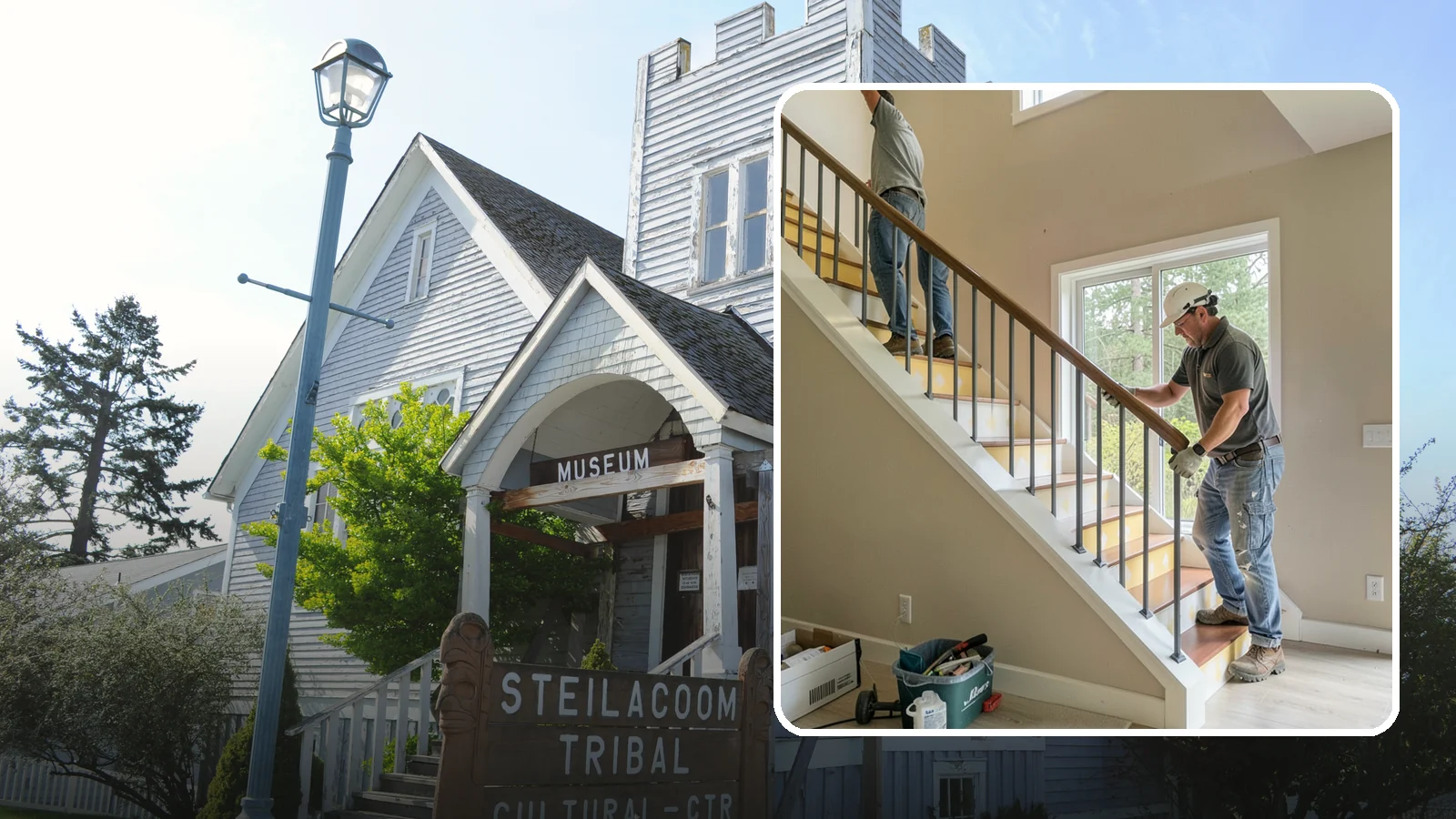 Stair Remodeling in Steilacoom, Pierce County, WA - Staircase makeovers that update treads, risers, and railings for a fresh look.