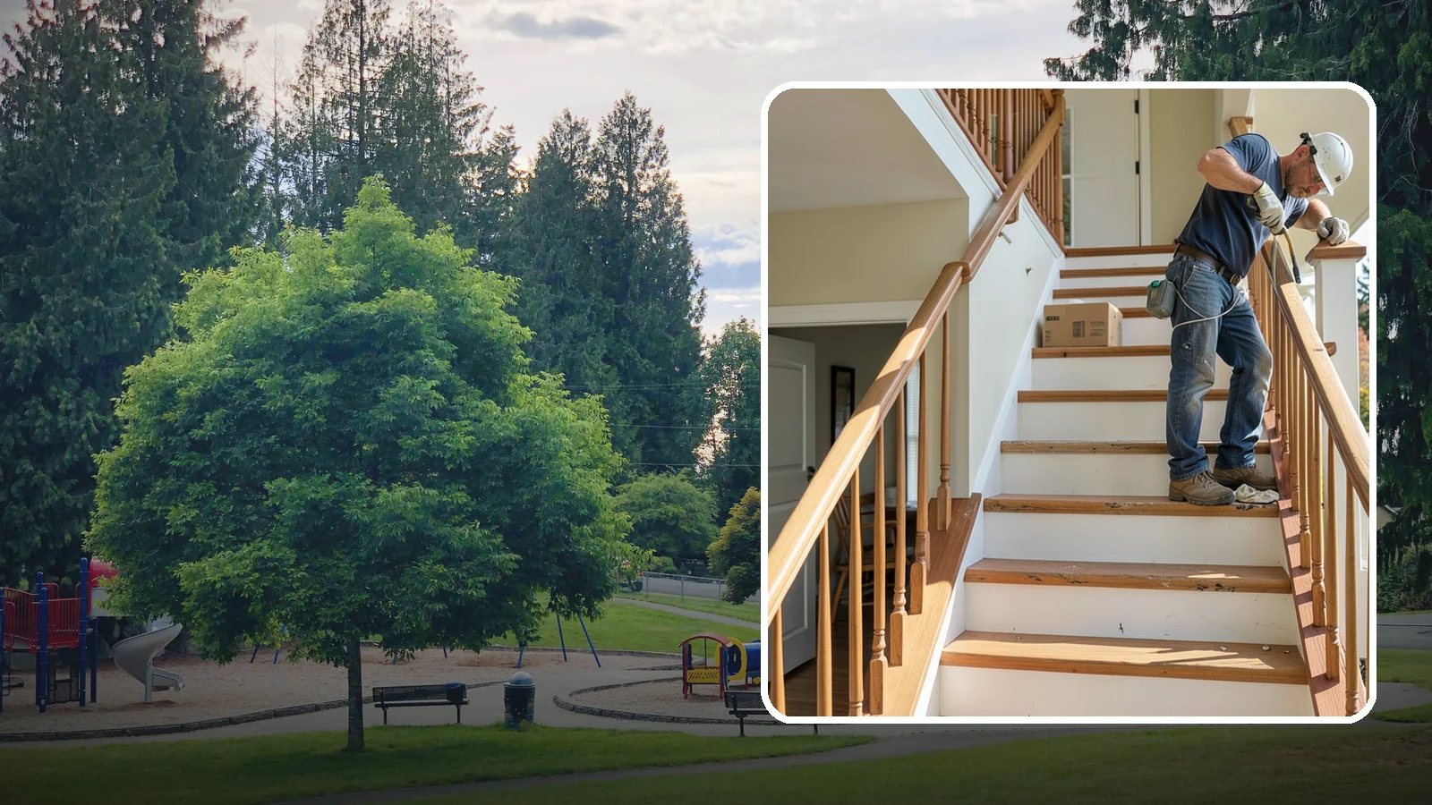 Stair Tread Replacement in Bonney Lake, Pierce County, WA - Worn or squeaky treads swapped for solid new ones that look and feel better underfoot.