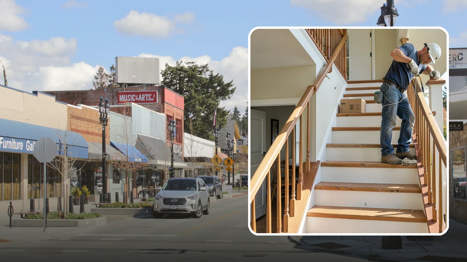 Stair Tread Replacement in Bothell, King County, WA - Worn or squeaky treads swapped for solid new ones that look and feel better underfoot.