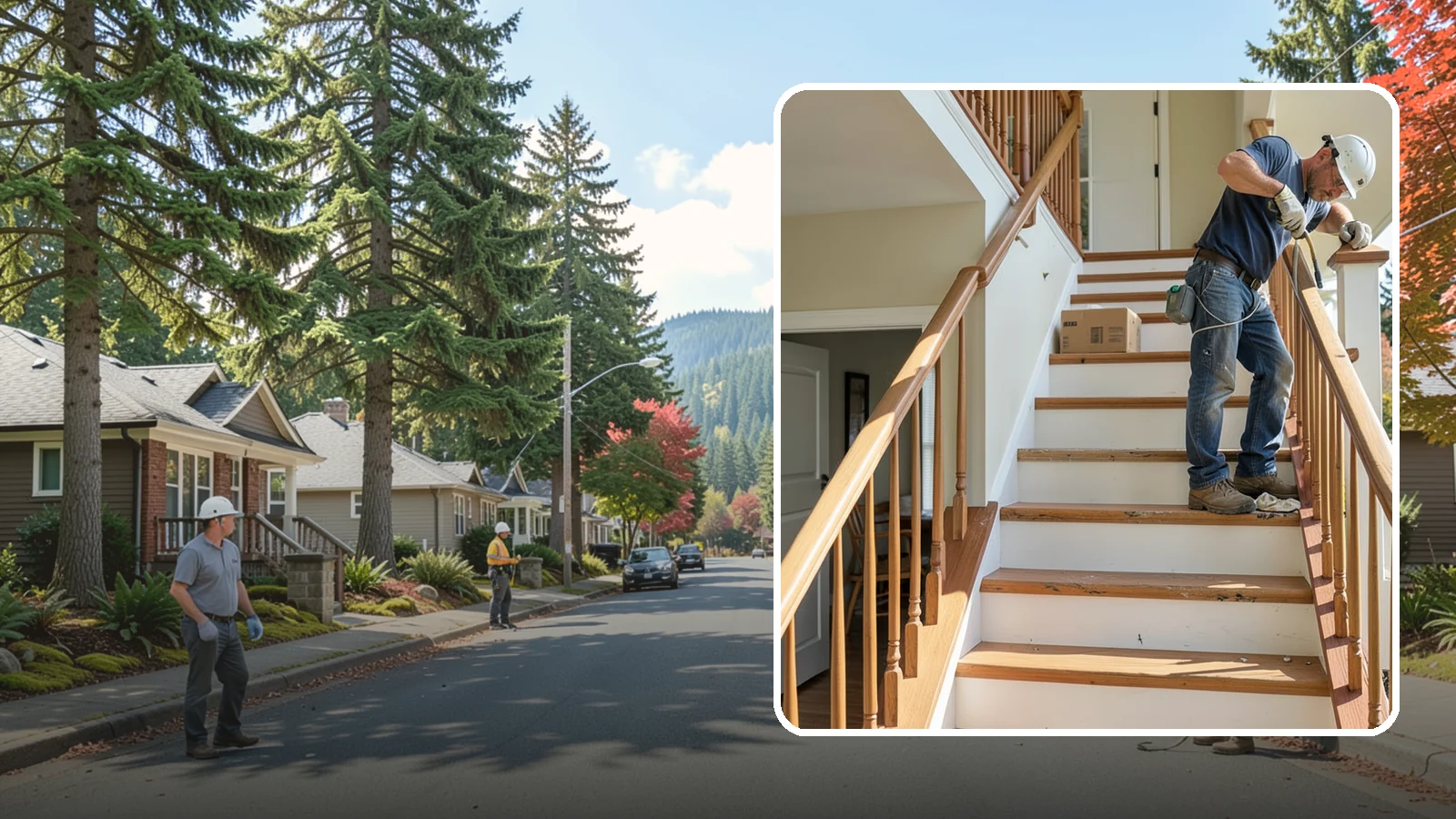 Stair Tread Replacement in Hunts Point, King County, WA - Worn or squeaky treads swapped for solid new ones that look and feel better underfoot.