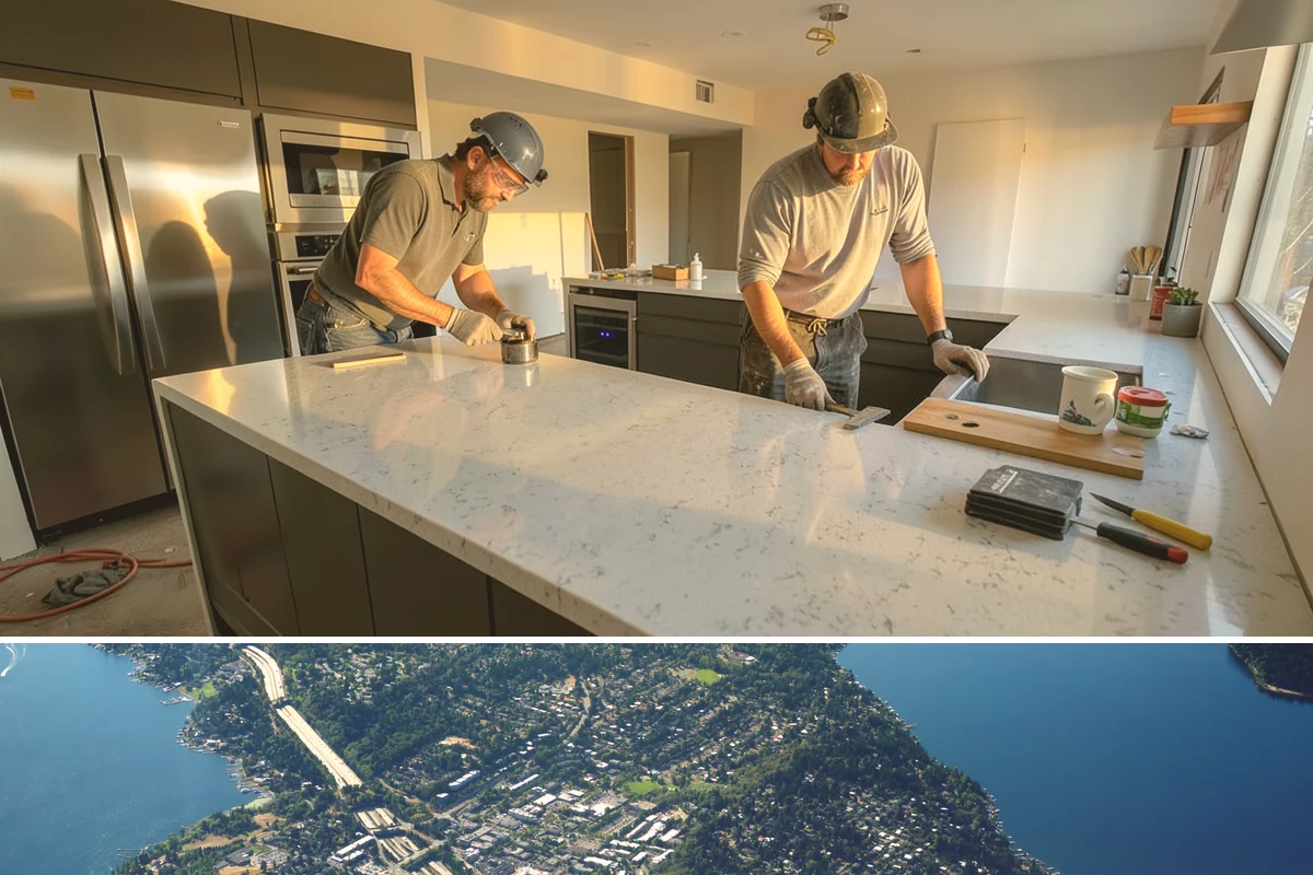 Stair Tread Replacement in Mercer Island, King County, WA - Tread replacement is interior work that can be completed in any season.