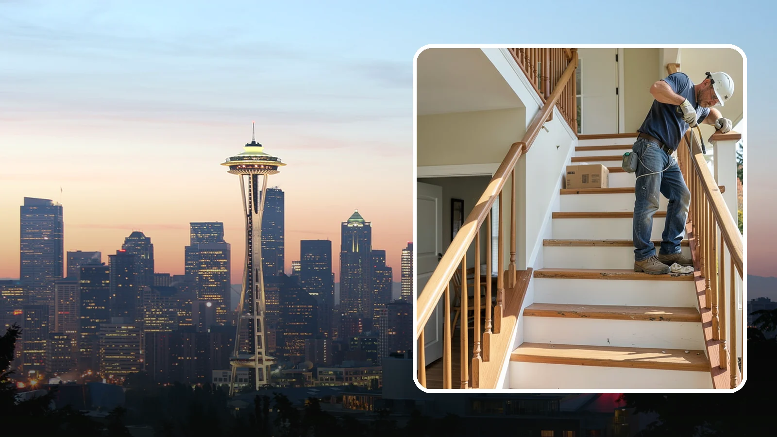 Stair Tread Replacement in Seattle, King County, WA - Worn or squeaky treads swapped for solid new ones that look and feel better underfoot.