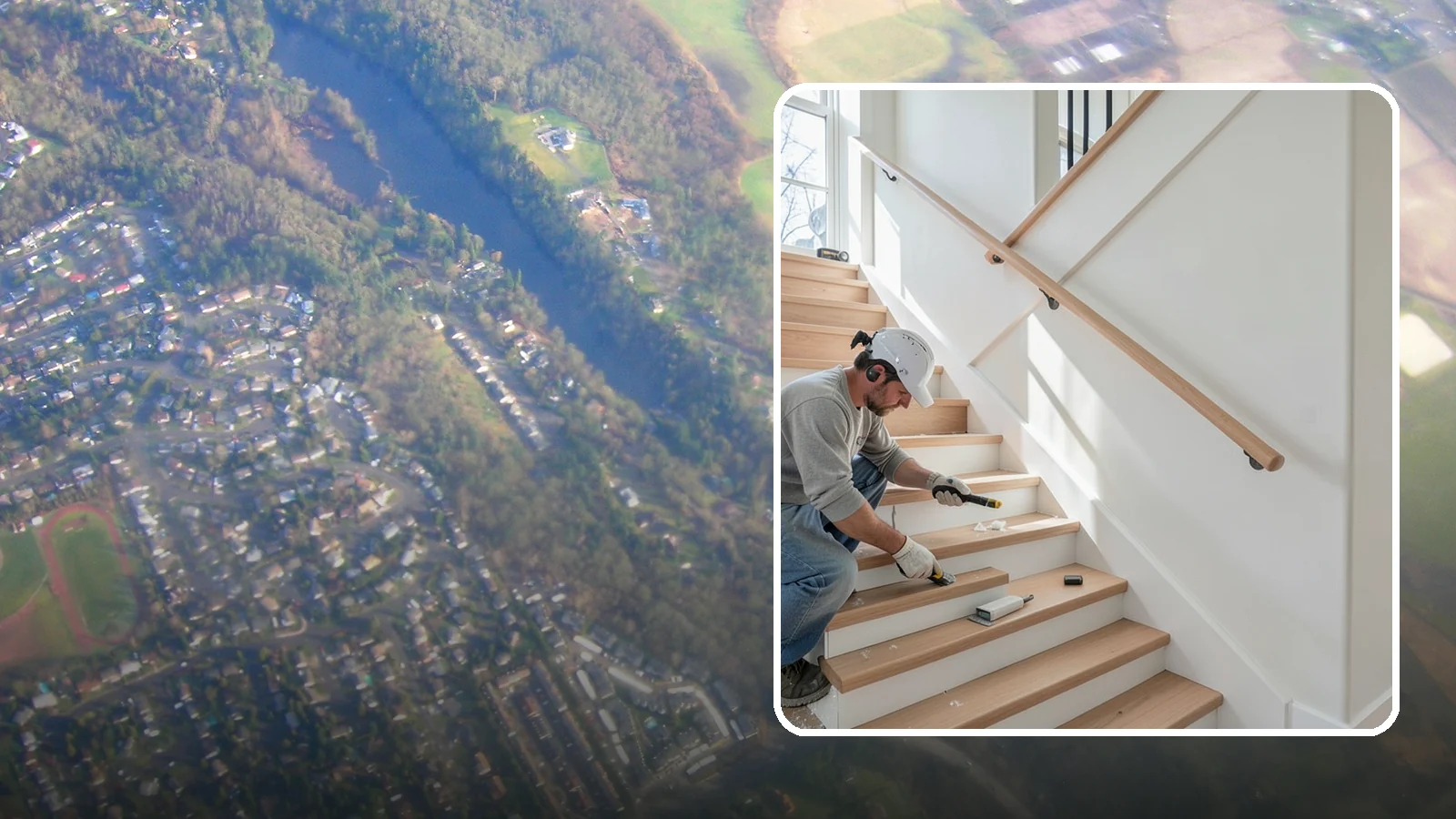 Stair Trim Installation in Algona, King County, WA - Detailed stair trim installation that finishes treads, risers, skirtboards, and stringers with clean precision.