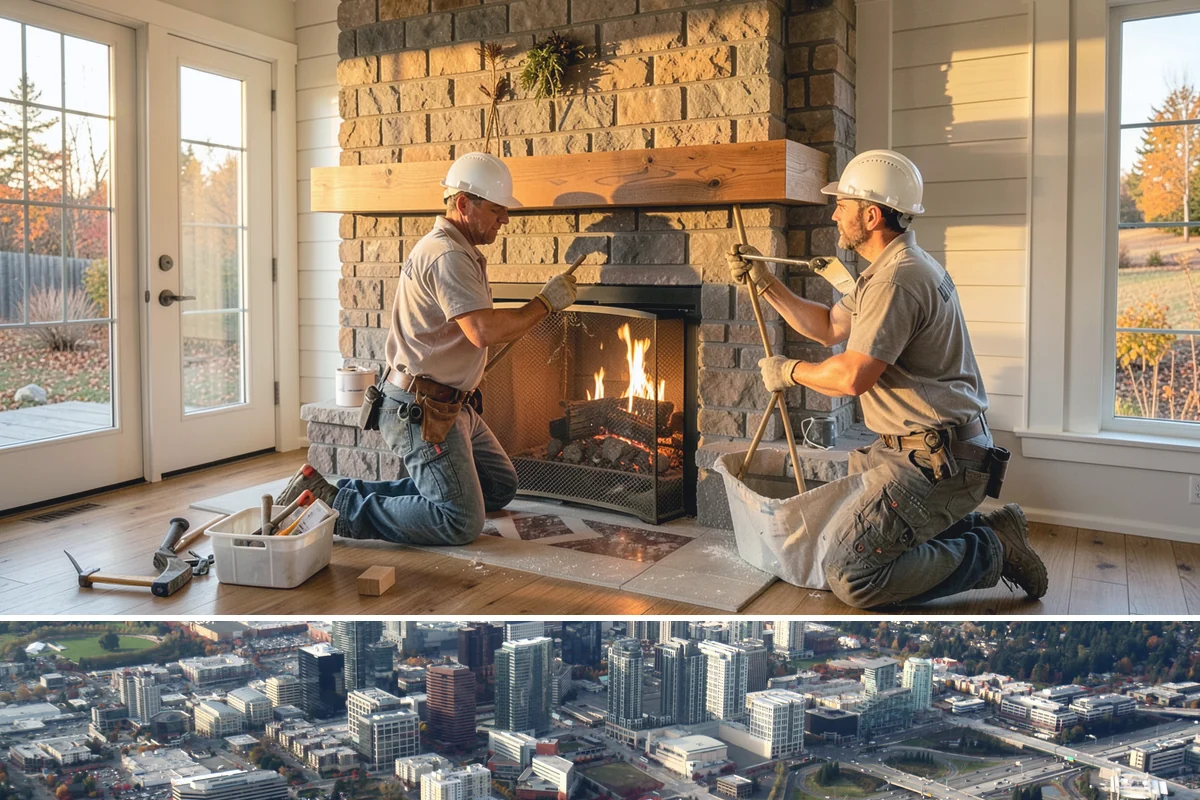 Stair Trim Installation in Bellevue, King County, WA - Interior stair trim installs on schedule year-round, making it a smart project for the rainy PNW off-season.