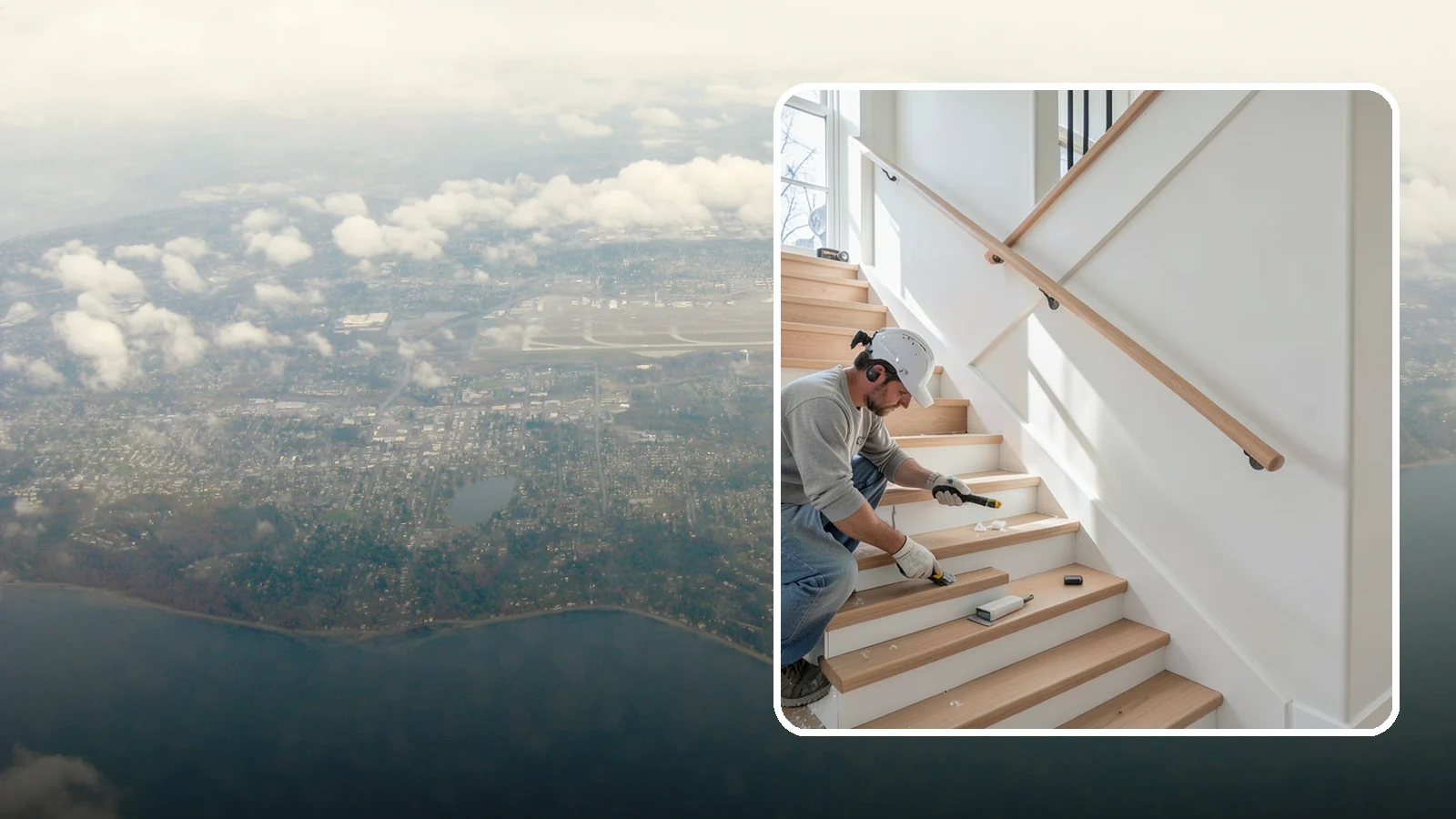 Stair Trim Installation in Burien, King County, WA - Detailed stair trim installation that finishes treads, risers, skirtboards, and stringers with clean precision.