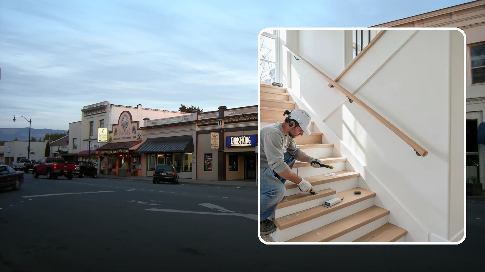 Stair Trim Installation in Burlington, Skagit County, WA - Detailed stair trim installation that finishes treads, risers, skirtboards, and stringers with clean precision.