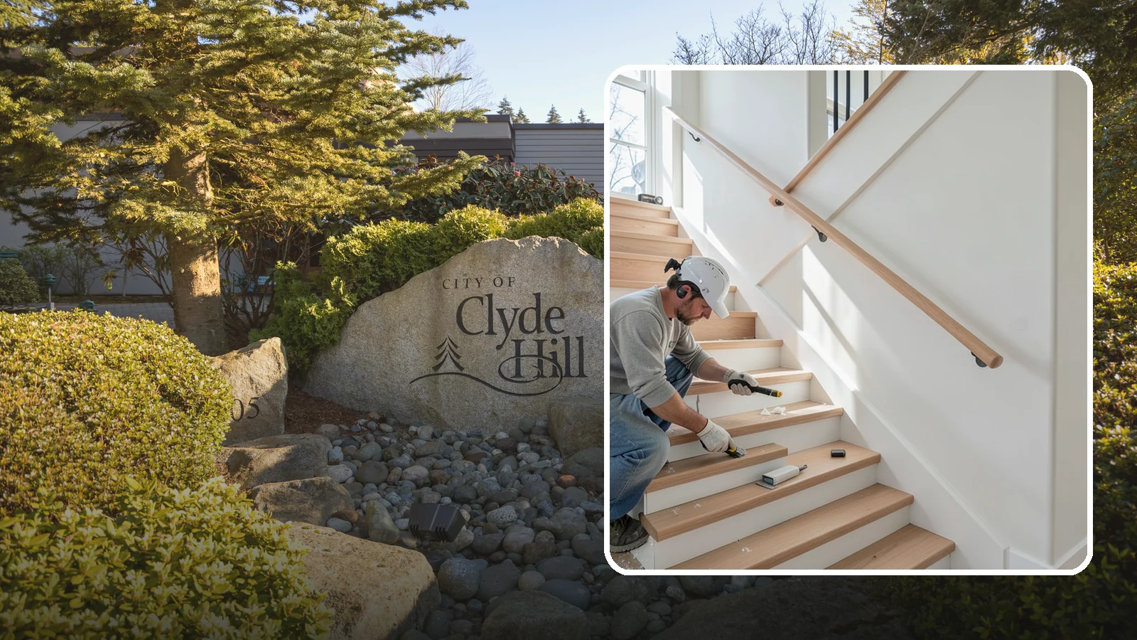Stair Trim Installation in Clyde Hill, King County, WA - Detailed stair trim installation that finishes treads, risers, skirtboards, and stringers with clean precision.