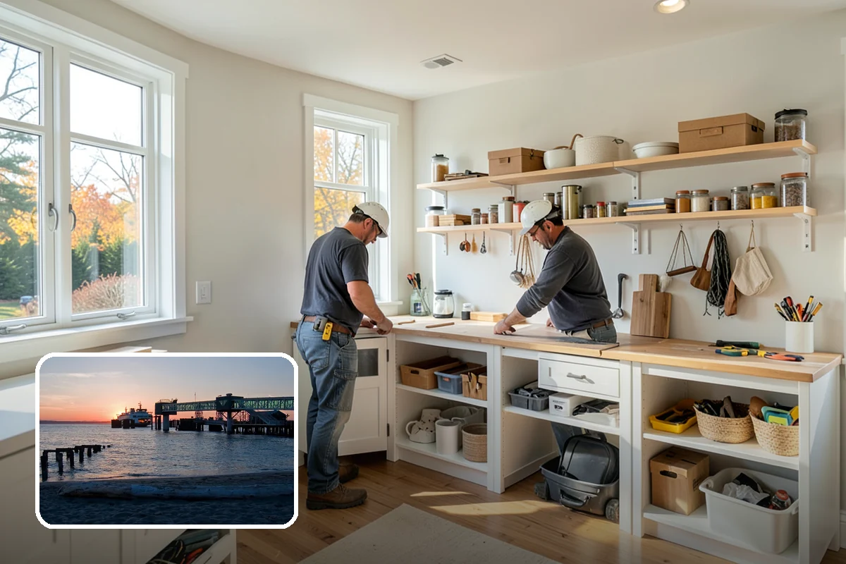Stair Trim Installation in Edmonds, Snohomish County, WA - Precise scribing to treads and walls