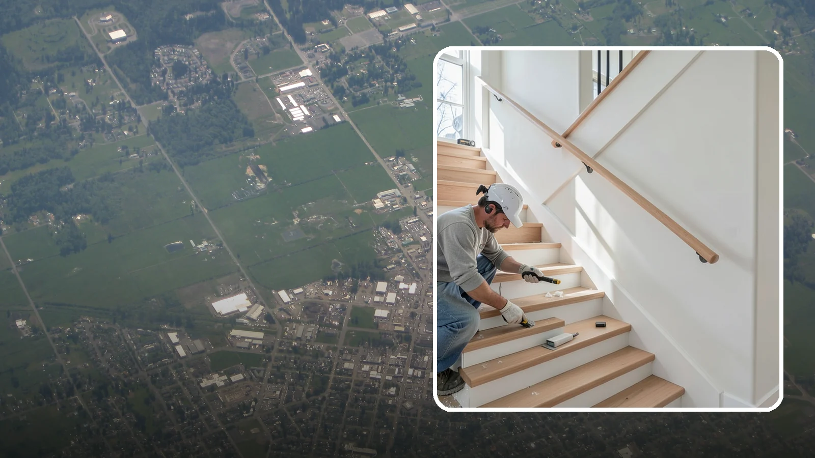 Stair Trim Installation in Enumclaw, King County, WA - Detailed stair trim installation that finishes treads, risers, skirtboards, and stringers with clean precision.