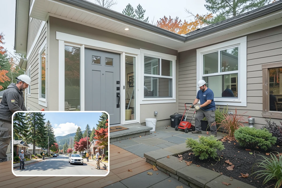 Stair Trim Installation in Hunts Point, King County, WA - Precise scribing to treads and walls