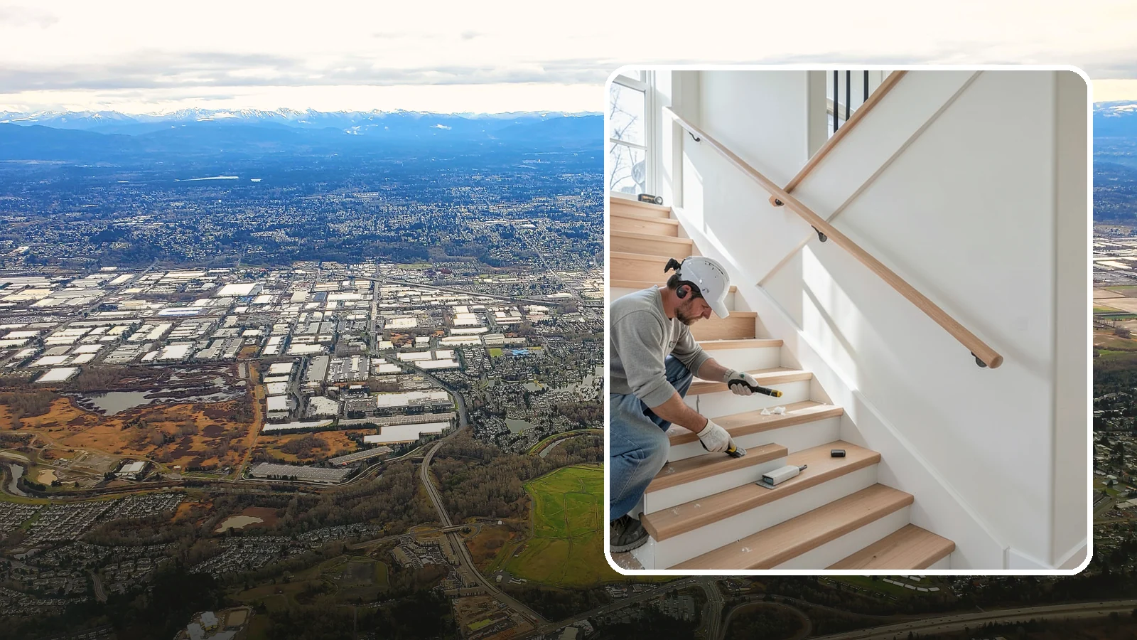 Stair Trim Installation in Kent, King County, WA - Detailed stair trim installation that finishes treads, risers, skirtboards, and stringers with clean precision.