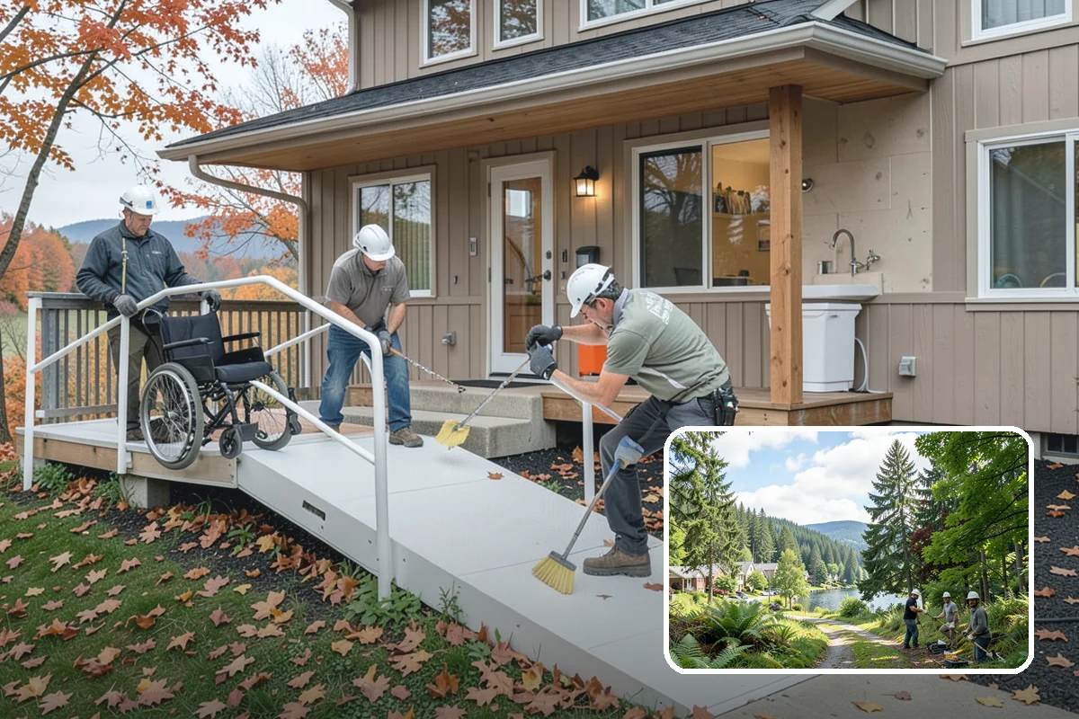 Stair Trim Installation in Lake Forest Park, King County, WA - Precise scribing to treads and walls