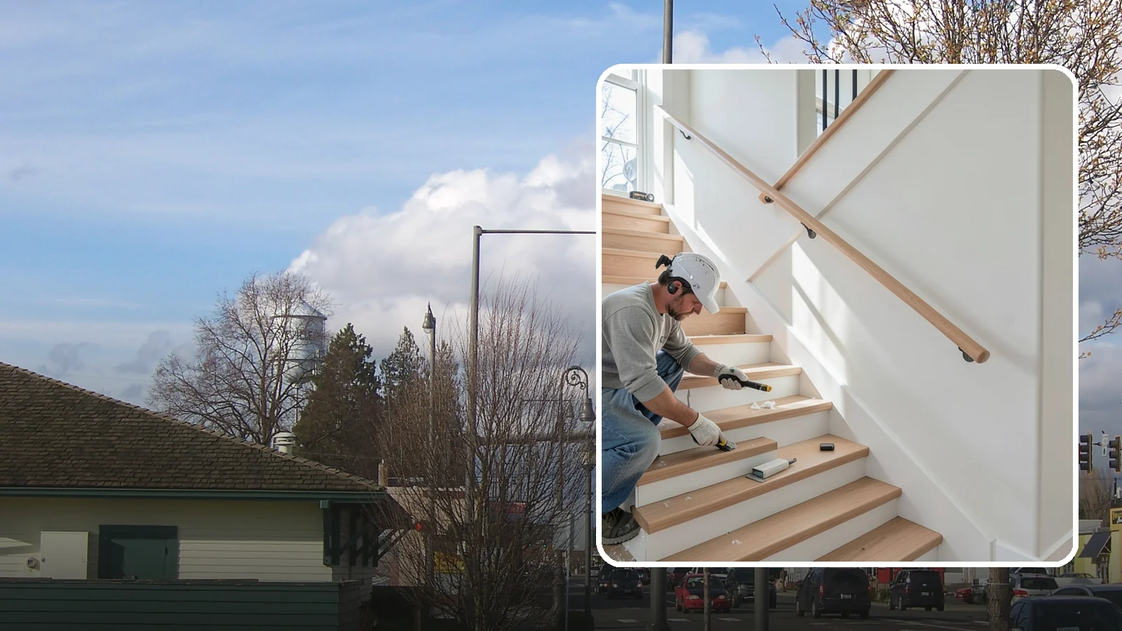 Stair Trim Installation in Marysville, Snohomish County, WA - Detailed stair trim installation that finishes treads, risers, skirtboards, and stringers with clean precision.