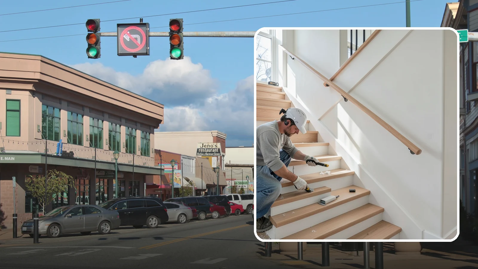 Stair Trim Installation in Monroe, Snohomish County, WA - Detailed stair trim installation that finishes treads, risers, skirtboards, and stringers with clean precision.