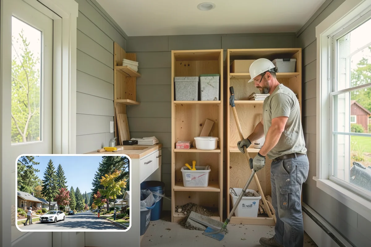 Stair Trim Installation in Orting, Pierce County, WA - Precise scribing to treads and walls