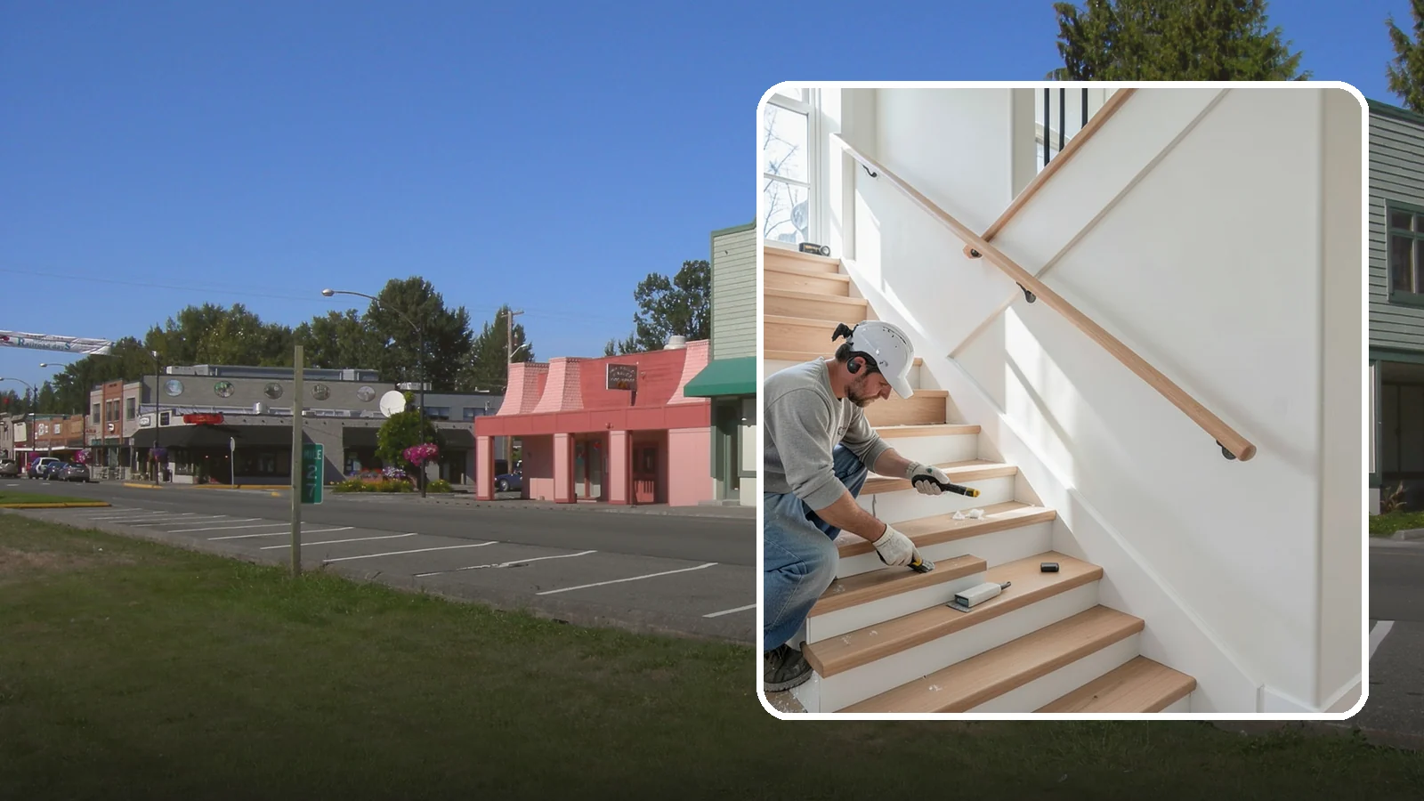 Stair Trim Installation in Snoqualmie, King County, WA - Detailed stair trim installation that finishes treads, risers, skirtboards, and stringers with clean precision.