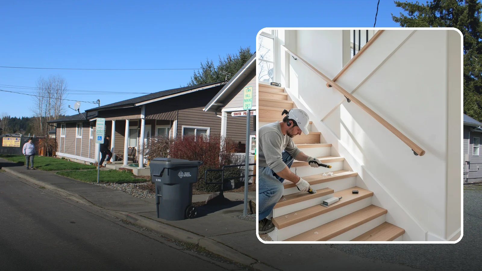 Stair Trim Installation in South Prairie, Pierce County, WA - Detailed stair trim installation that finishes treads, risers, skirtboards, and stringers with clean precision.