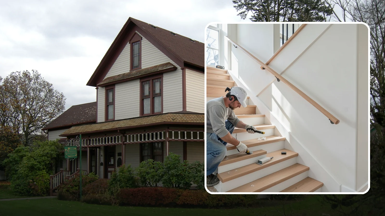 Stair Trim Installation in Sumner, Pierce County, WA - Detailed stair trim installation that finishes treads, risers, skirtboards, and stringers with clean precision.